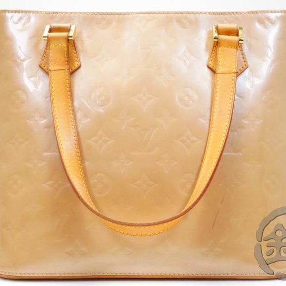 Sale AUTH PRE-OWNED LOUIS VUITTON VERNIS NOISETTE HOUSTON TOTE BAG M91340 161993 - Picture 1 of 12